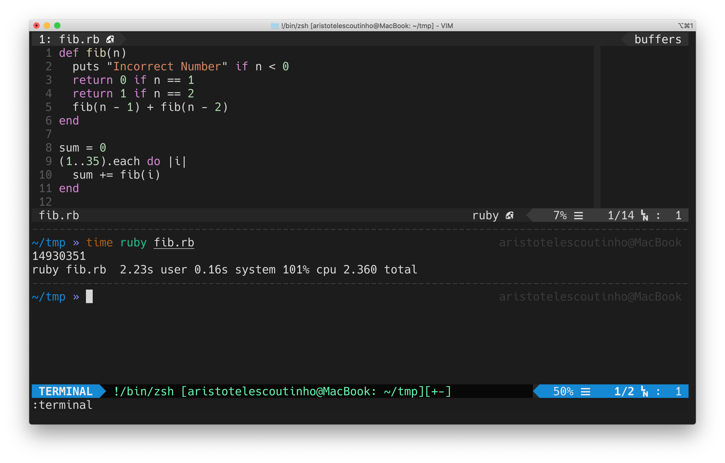 Fibonacci em ruby
